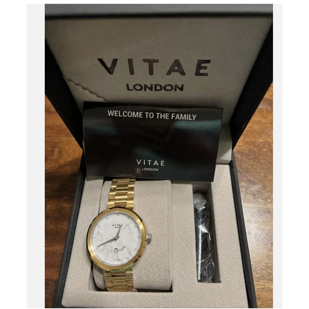Vitae London Watch Women's Elmington Yellow Gold-Tone Stainless Steel 36mm